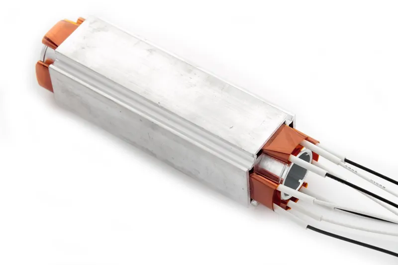 Enclosed fluid-heating assembly
